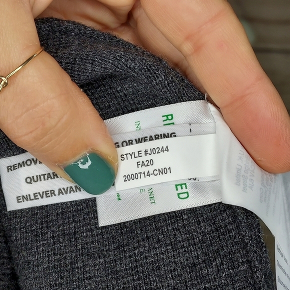 JCrew Sophie open front sweater blazer patch pockets heather charcoal S - Picture 10 of 11